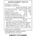 EnerGenic - supplement facts - subject to change