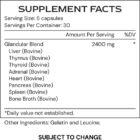 OrganGenic - supplement facts - J23 subject to change